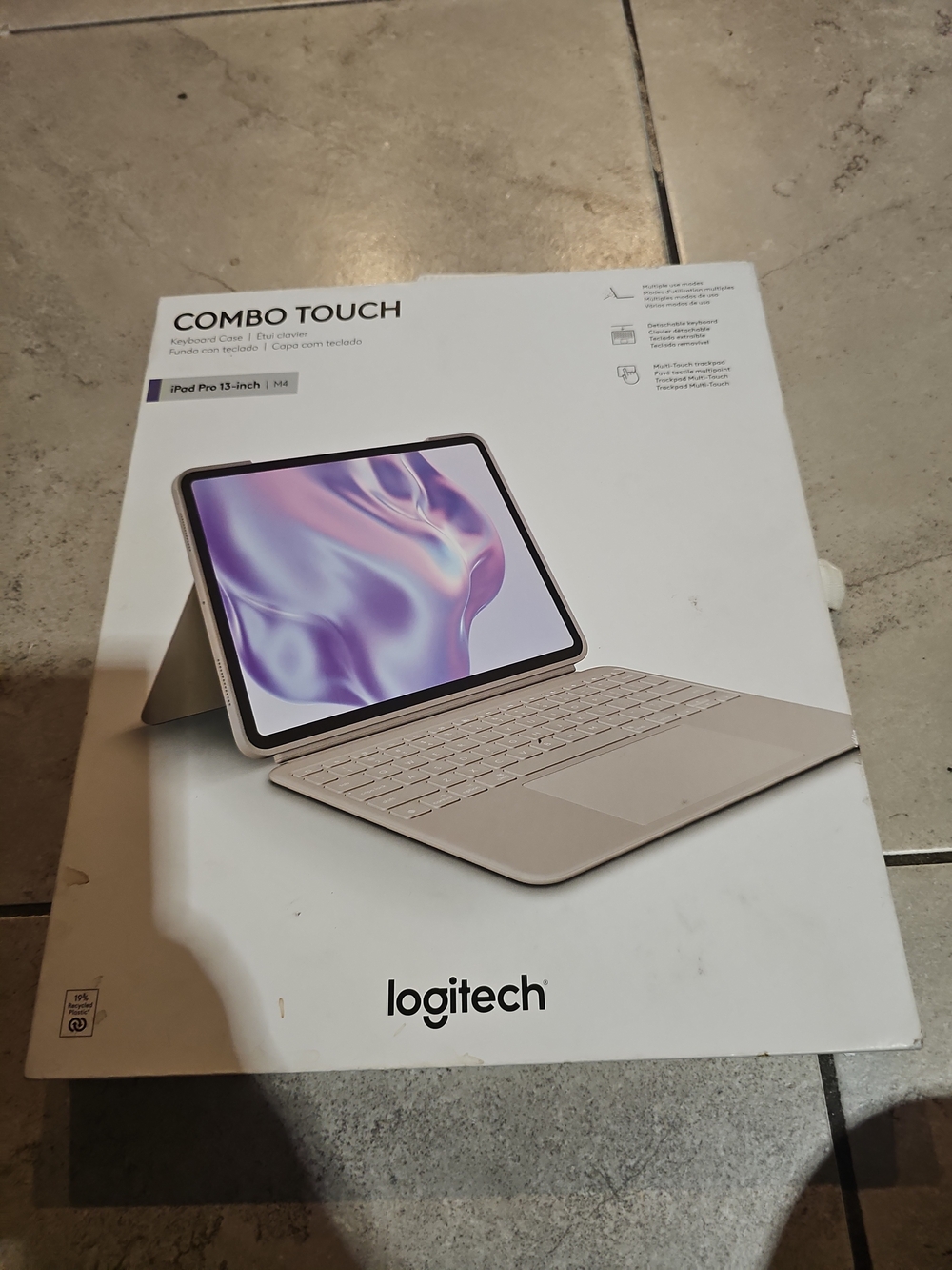 Logitech Combo Touch Keyboard Case for iPad Pro 13-inch - Light Gray